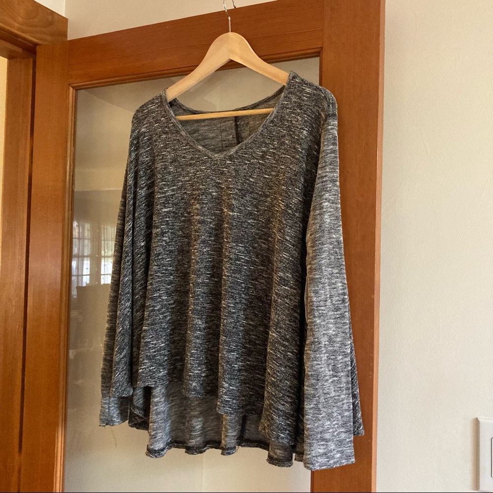 Free People Grey Long Sleeve Shirt